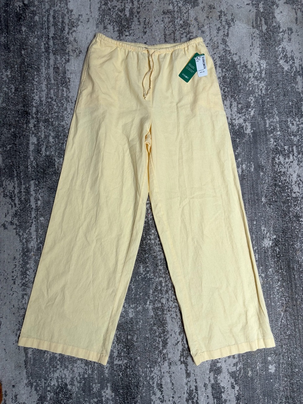 Icone Vanilla Yellow Wide-Leg Drawstring Pants - Picture 3 of 3